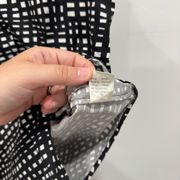 Theory Sleeveless Minae Cotton Button Down Shirt Black White Size Small - Picture 6 of 6